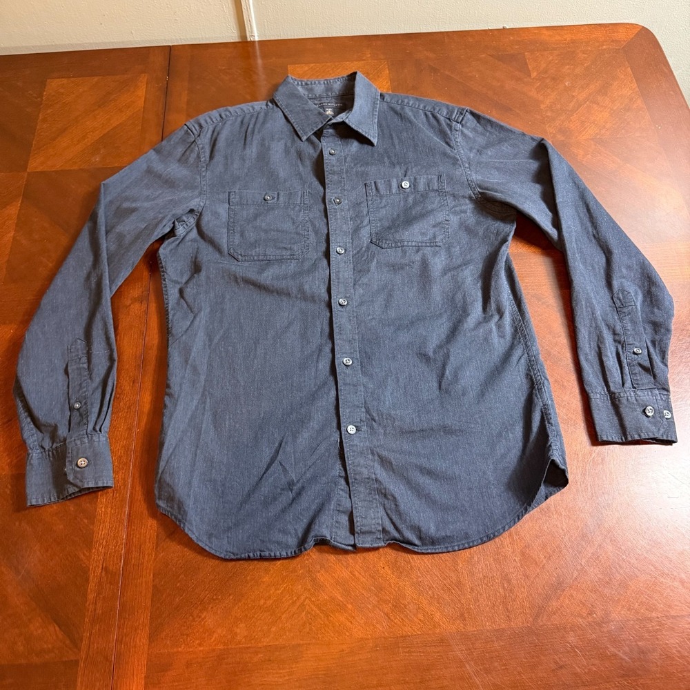 Banana Republic Men's Button Down‎ Shirt Size M 15–15.5 Gray  Long sleeve